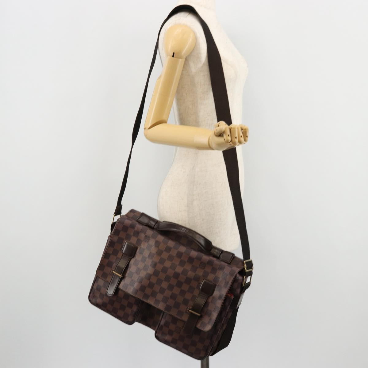 LOUIS VUITTON Damier Ebene Broadway Shoulder Bag N42270 LV Auth 176312