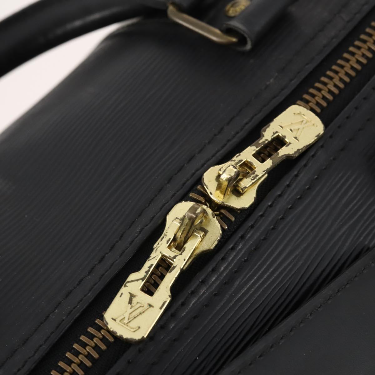 LOUIS VUITTON Epi Keepall 50 Boston Bag Black M42962 LV Auth 176314
