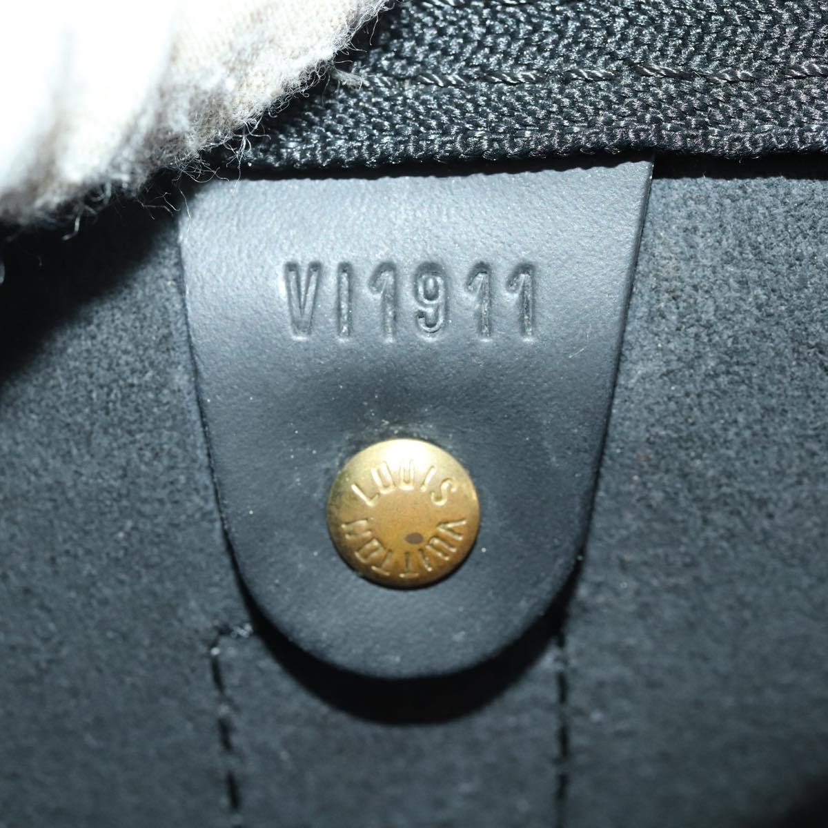 LOUIS VUITTON Epi Keepall 50 Boston Bag Black M42962 LV Auth 176314