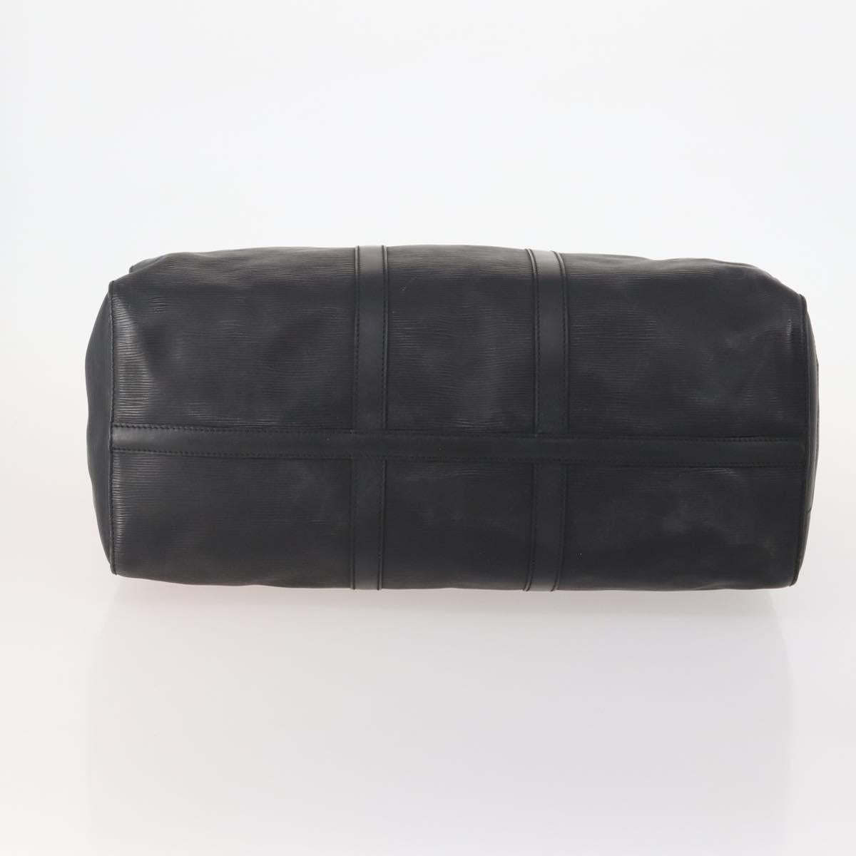 LOUIS VUITTON Epi Keepall 50 Boston Bag Black M42962 LV Auth 176314