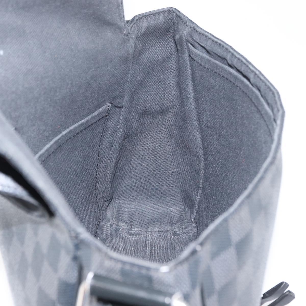 LOUIS VUITTON Damier Graphite Messenger PM Shoulder Bag N41457 LV Auth 176357