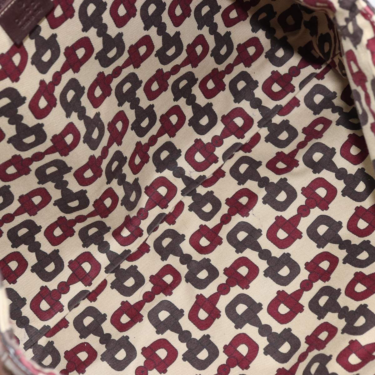 GUCCI GG Canvas Guccissima Tote Bag Leather Brown Gold 141472 Auth 176366