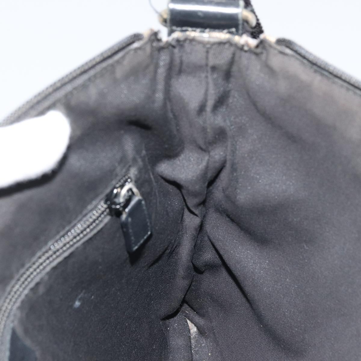 GUCCI GG Crystal Shoulder Bag Coated Canvas Navy Gold 145857 Auth 176367