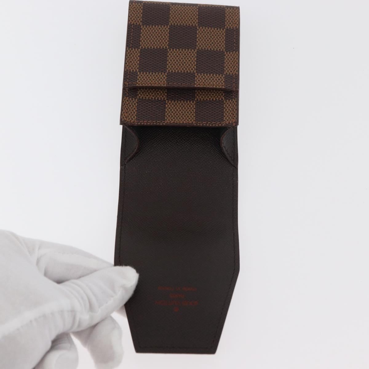 LOUIS VUITTON Damier Ebene Etui Cigarette Case N63024 LV Auth 176385A