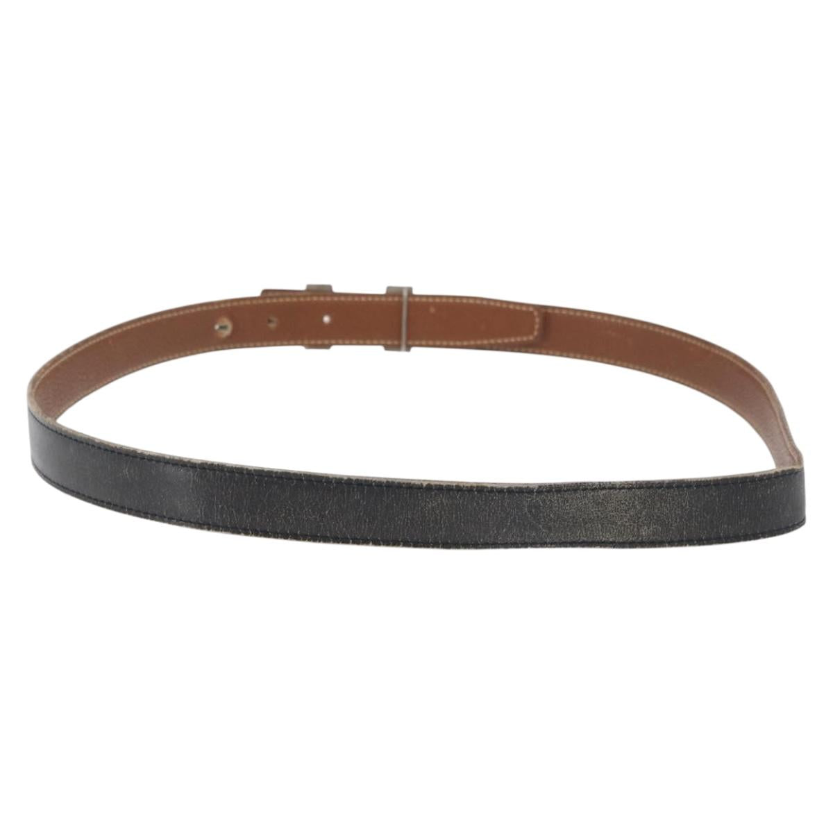 HERMES Constance Mini Belt Leather 39.4"" Black Auth 176406