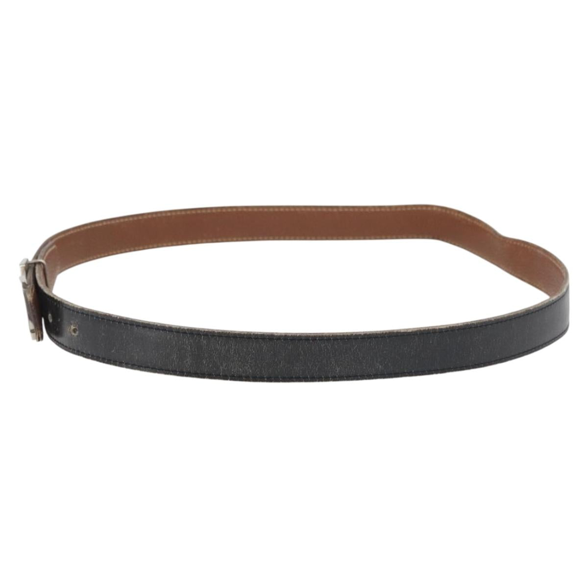 HERMES Constance Mini Belt Leather 39.4"" Black Auth 176406