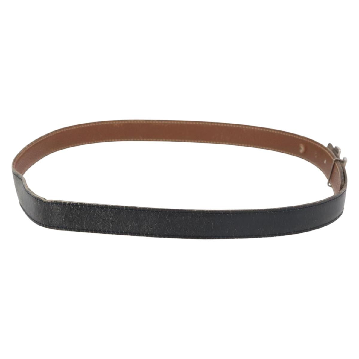HERMES Constance Mini Belt Leather 39.4"" Black Auth 176406