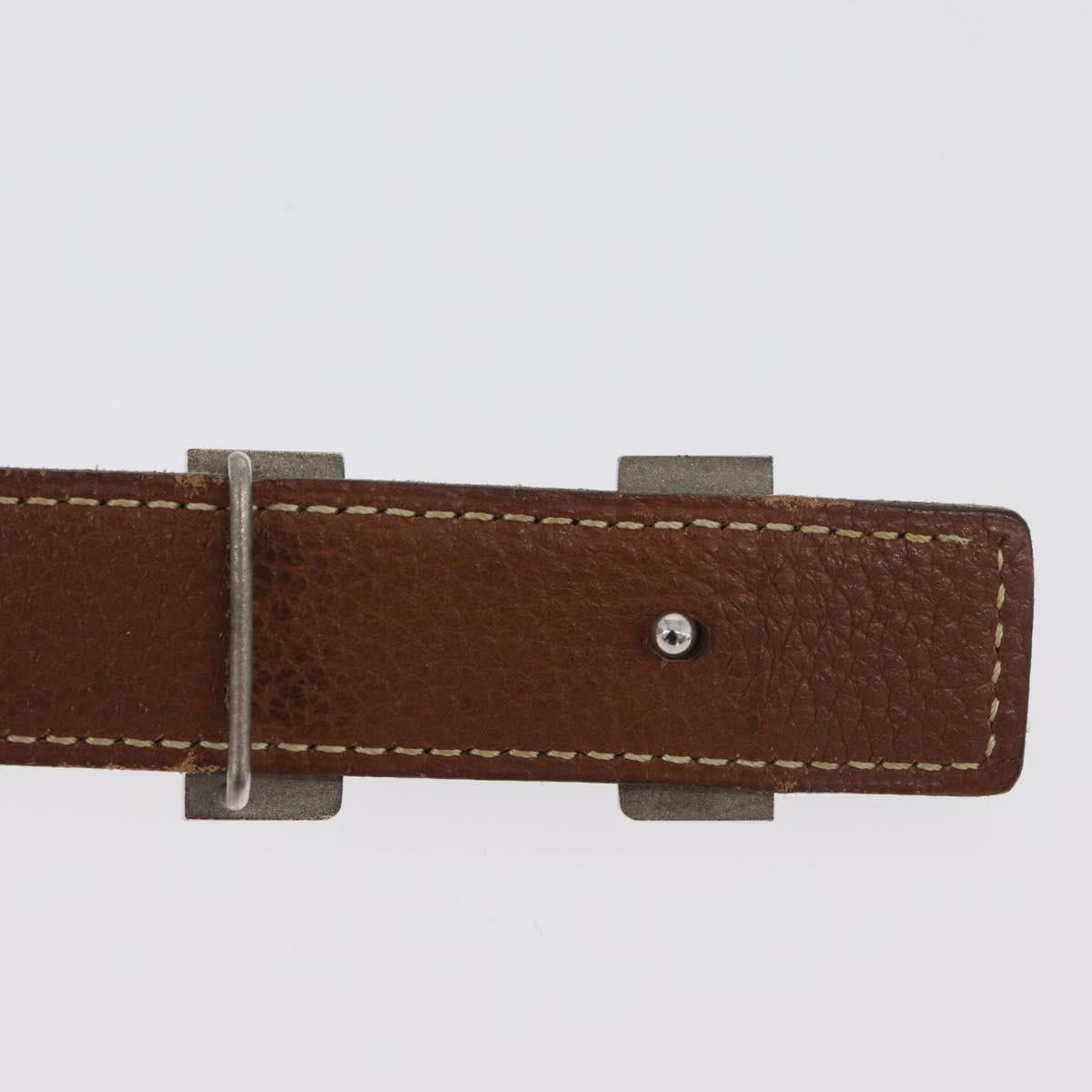 HERMES Constance Mini Belt Leather 39.4"" Black Auth 176406