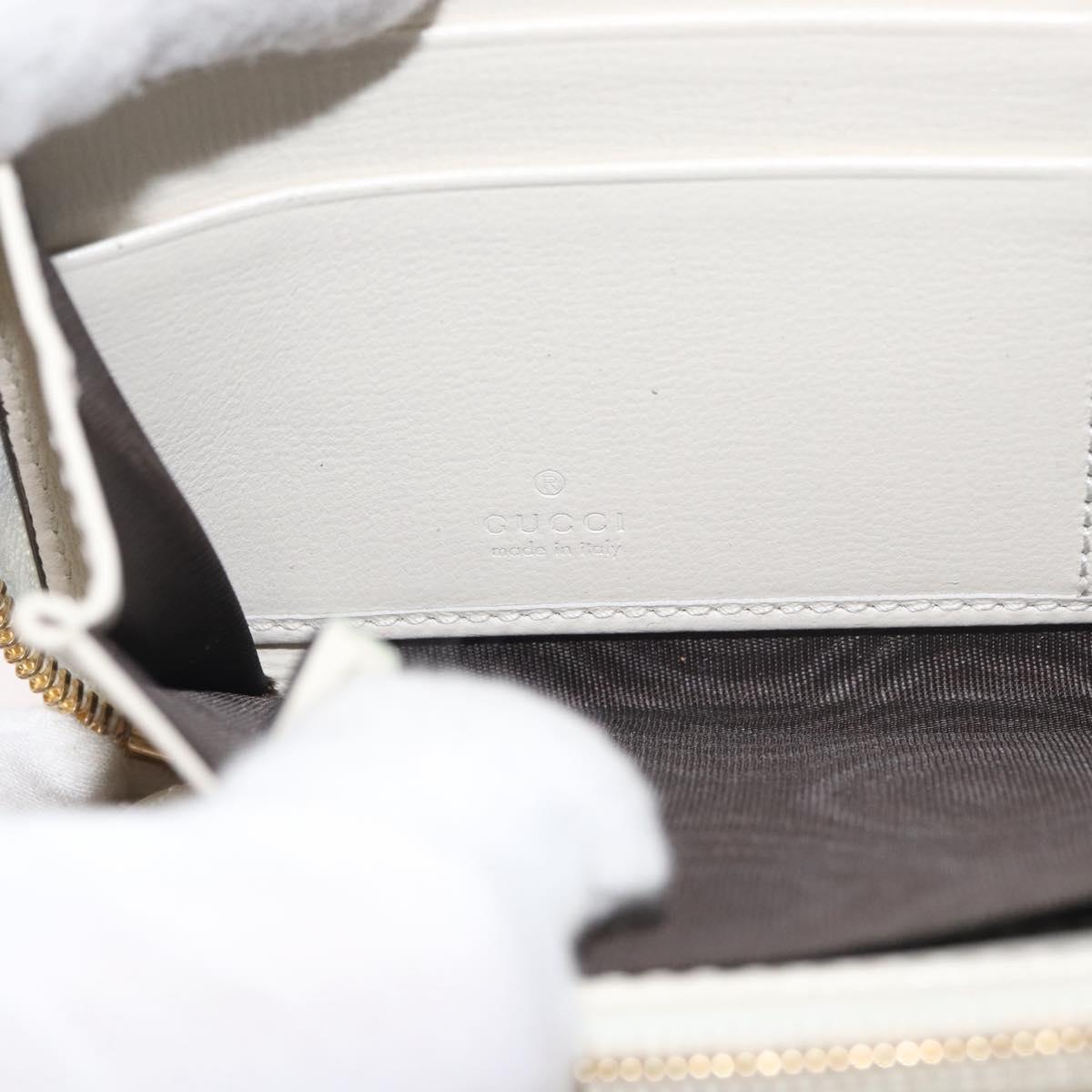 GUCCI Horsebit Long Wallet PVC Beige Gold 621889 Auth 176415A