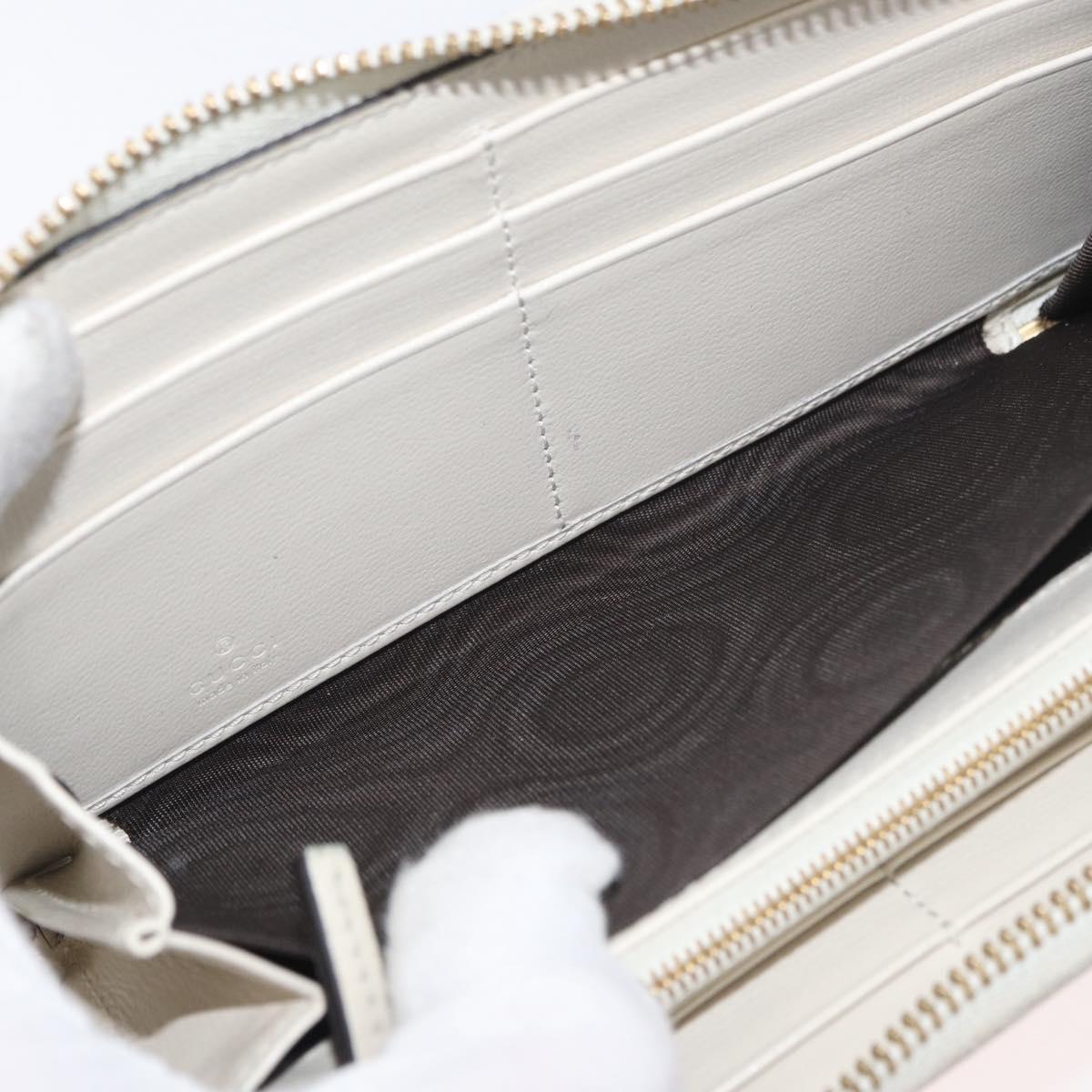 GUCCI Horsebit Long Wallet PVC Beige Gold 621889 Auth 176415A