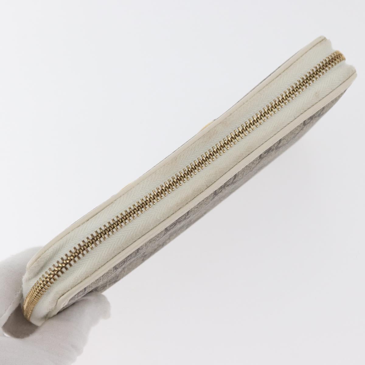 GUCCI Horsebit Long Wallet PVC Beige Gold 621889 Auth 176415A