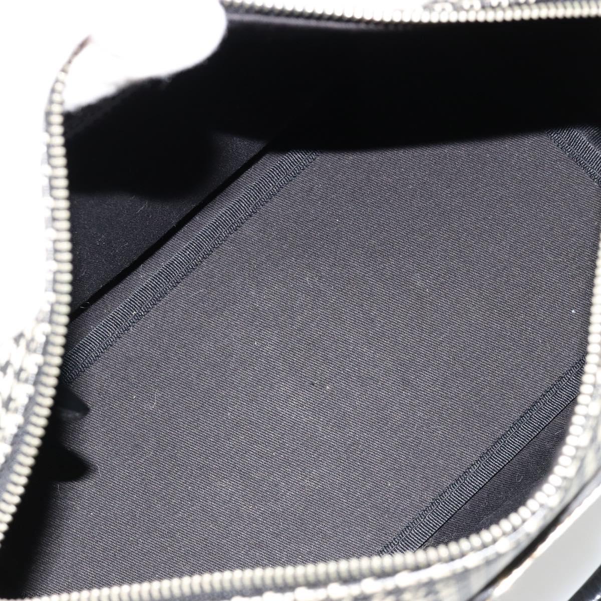 Polo Ralph Lauren Hand Bag Leather PVC Black Silver Auth 176420A