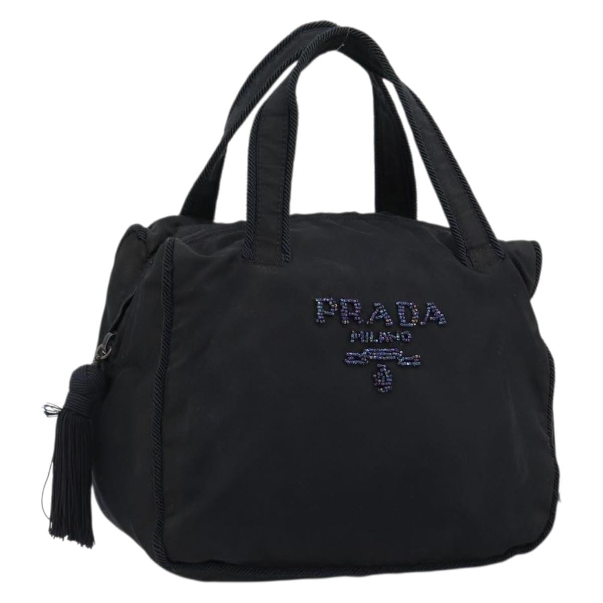 PRADA Hand Bag Nylon Navy Auth 176430