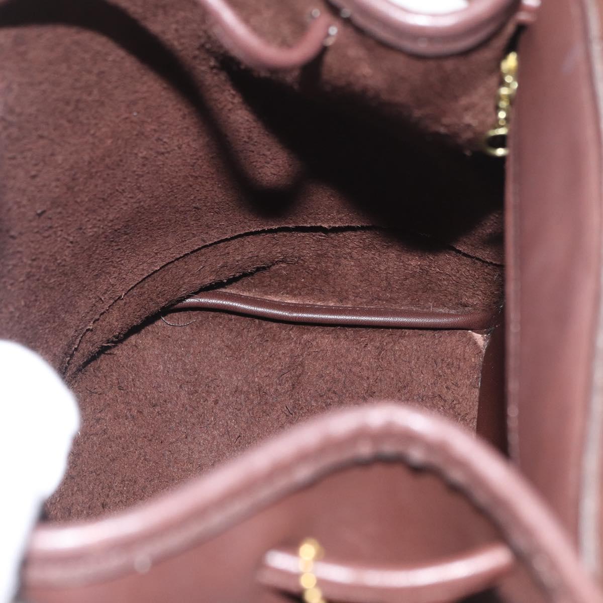 Coach Backpack Leather Brown Gold Auth 176433