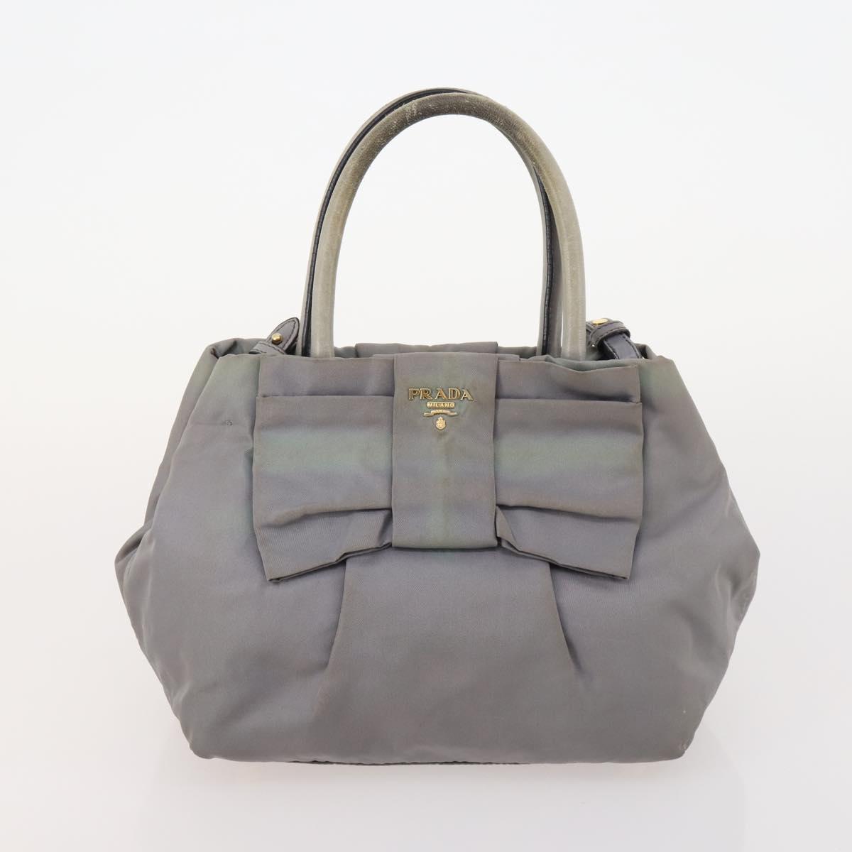 PRADA Sports Line Hand Bag Nylon 3 Set 2way Beige Black Gray Auth 176448