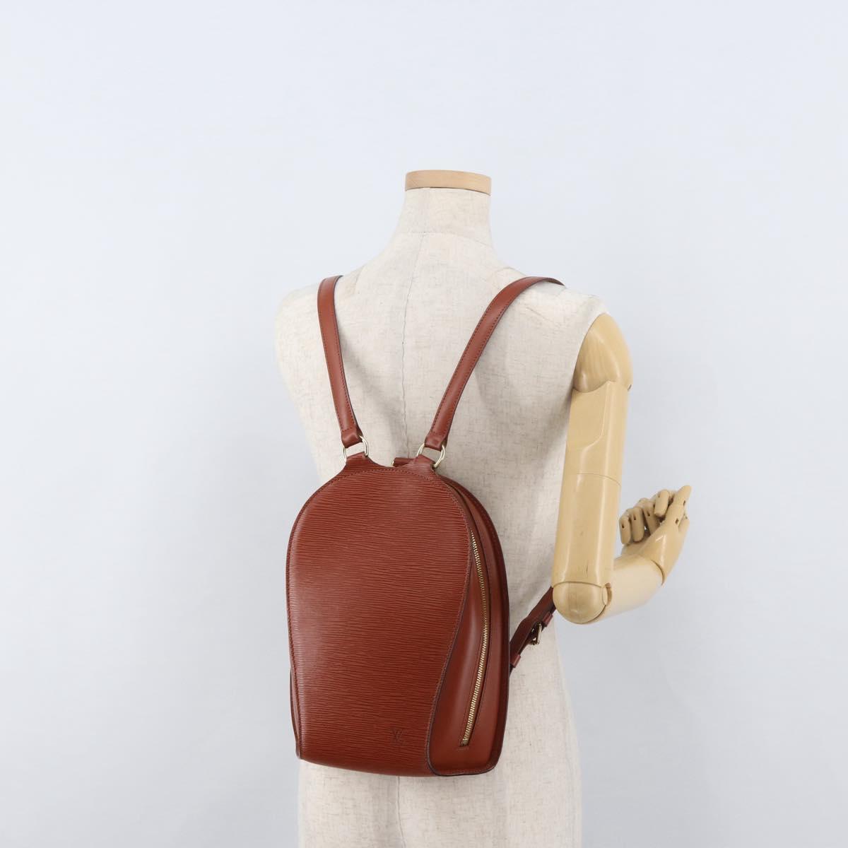LOUIS VUITTON Epi Mabillon Backpack Brown M52233 LV Auth 176465A