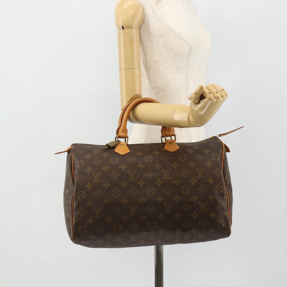 LOUIS VUITTON Monogram Speedy 35 Hand Bag M41524 LV Auth 176469A