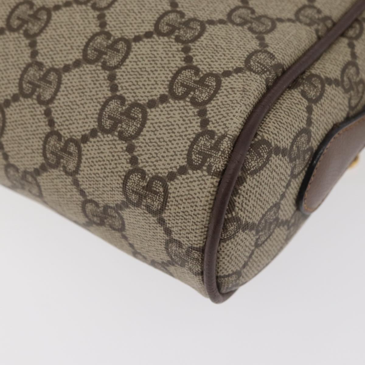 GUCCI GG Supreme Web Sherry Line Bag PVC Beige Gold 001 44 6655 Auth 176474