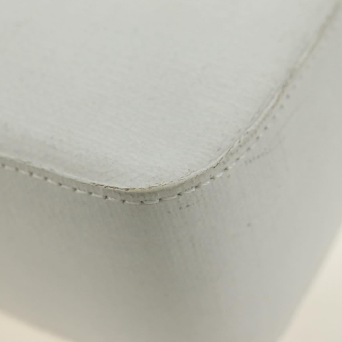 FENDI Drawing Mamma Baguette Shoulder Bag Canvas White Gold Auth 176502SM