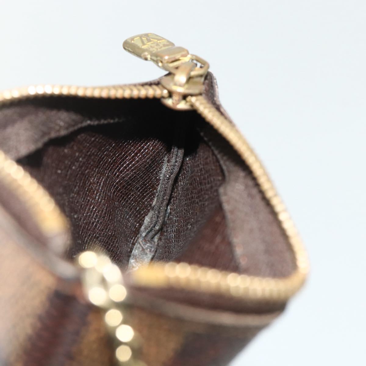 LOUIS VUITTON Damier Ebene Pochette Cles Coin Purse N62658 LV Auth 176507