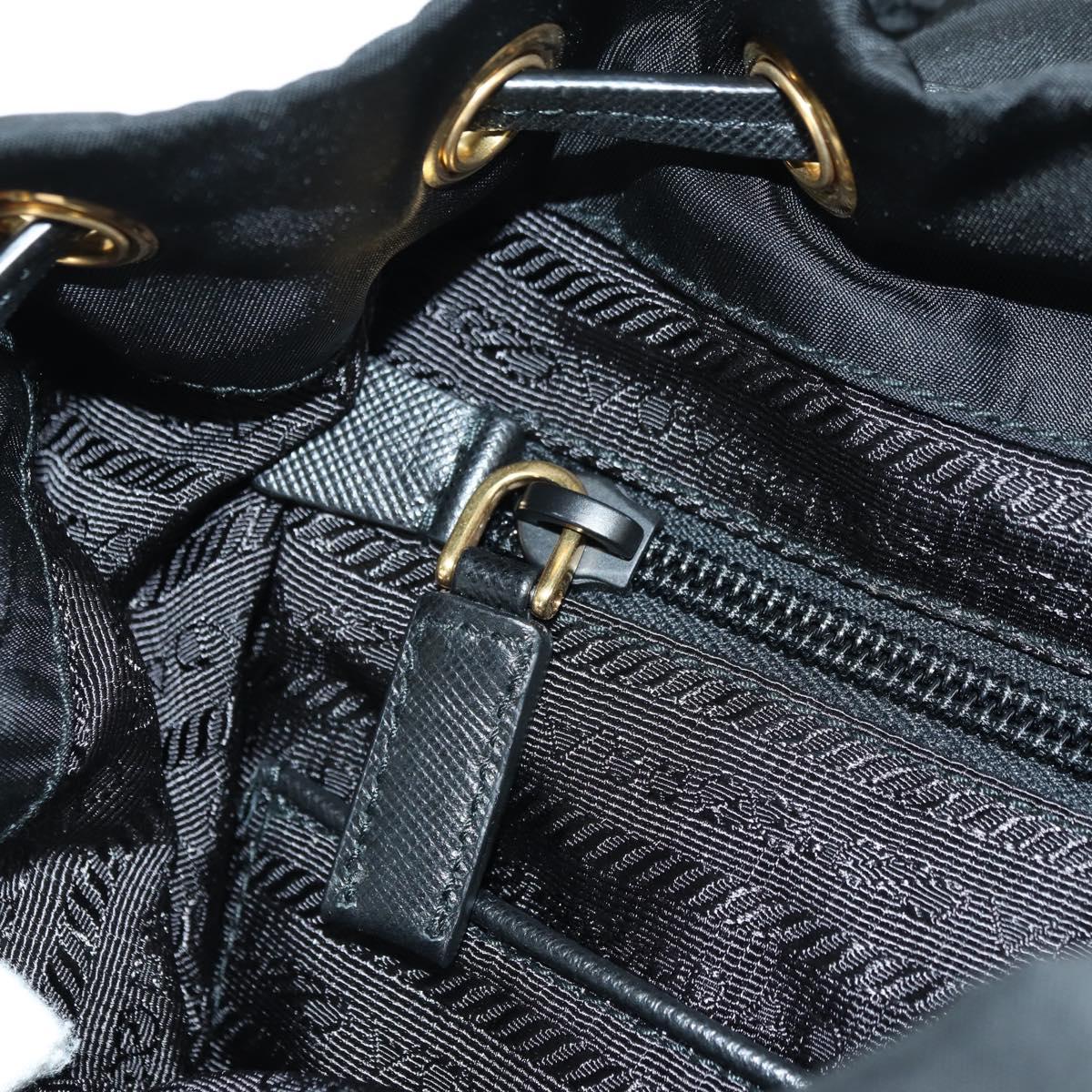 PRADA Robot Backpack Nylon Black Silver Auth 176514SAV