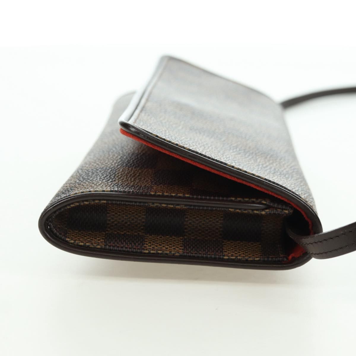 LOUIS VUITTON Damier Ebene Pochette Twin GM Shoulder Bag SPO LV Auth 176534SV