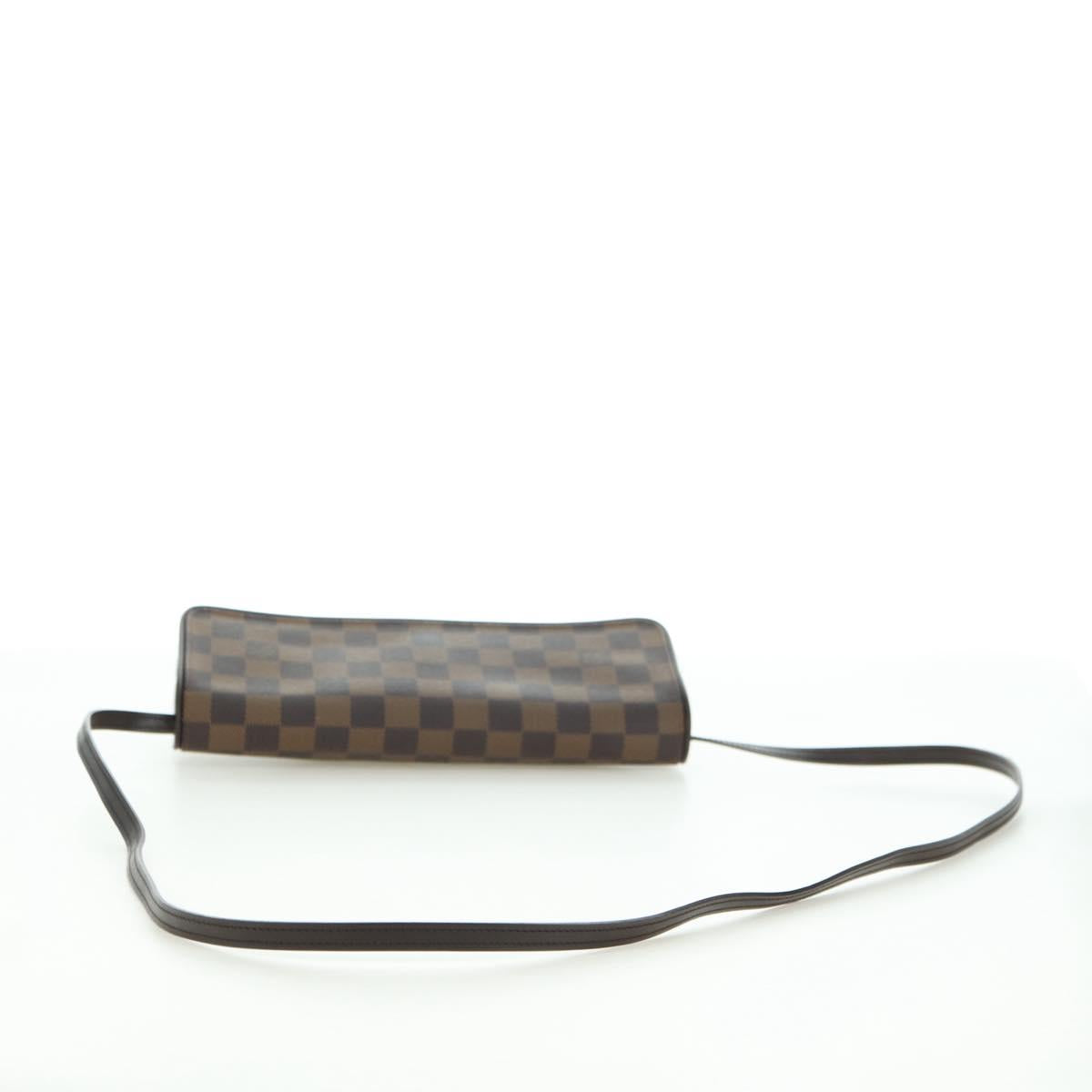 LOUIS VUITTON Damier Ebene Pochette Twin GM Shoulder Bag SPO LV Auth 176534SV