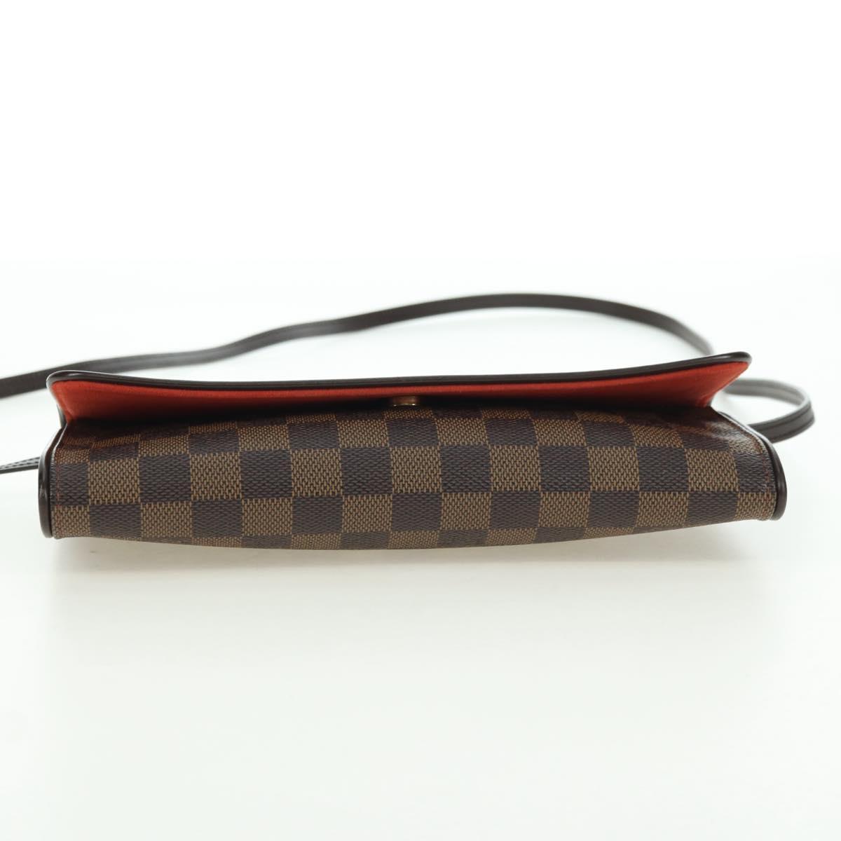LOUIS VUITTON Damier Ebene Pochette Twin GM Shoulder Bag SPO LV Auth 176534SV