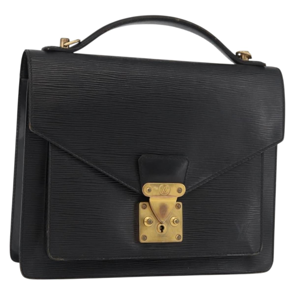 LOUIS VUITTON Epi Monceau 28 Hand Bag Black M52122 LV Auth 176555