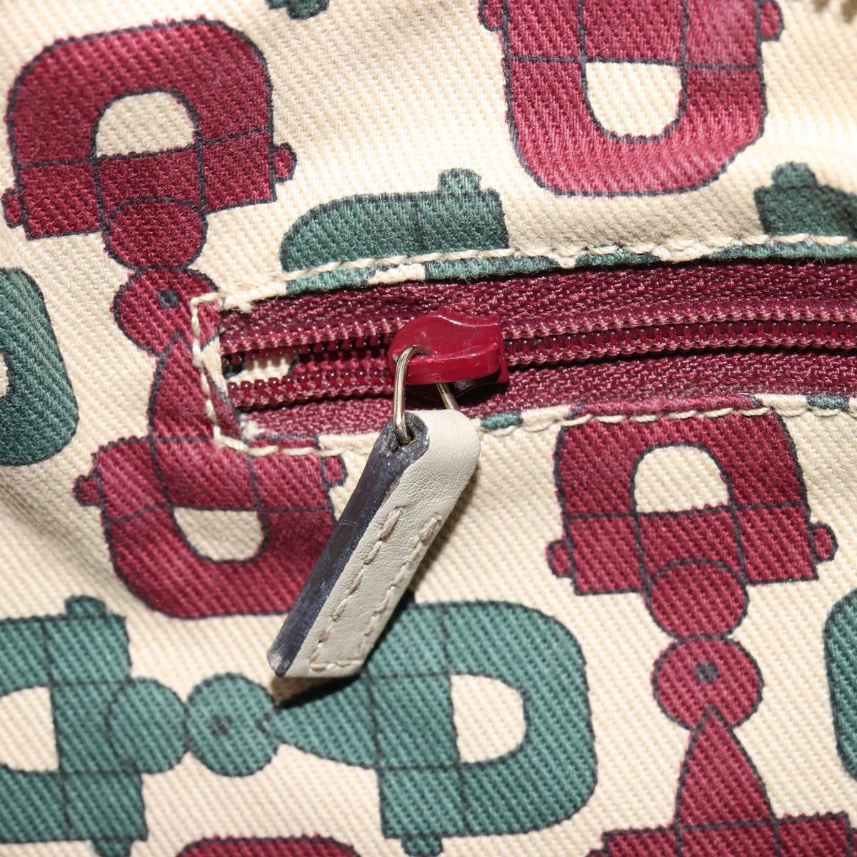 GUCCI GG Canvas Guccissima Abbey Bag Leather White Gold 190525 Auth 176568
