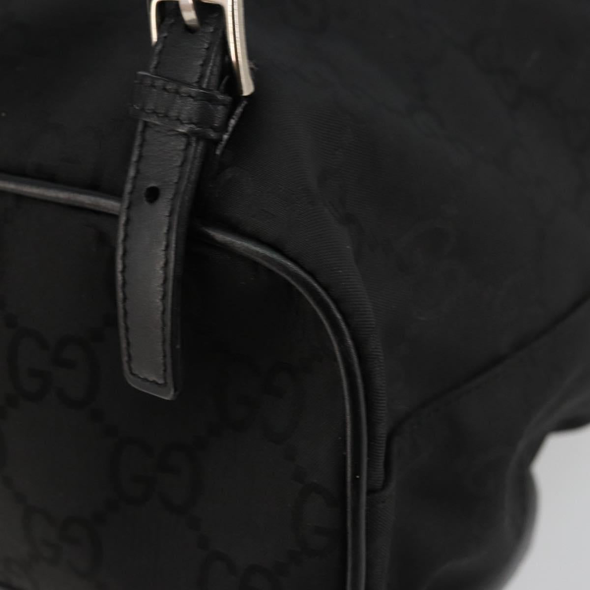 GUCCI GG Canvas Backpack Nylon Black Silver 003 0246 Auth 176569A