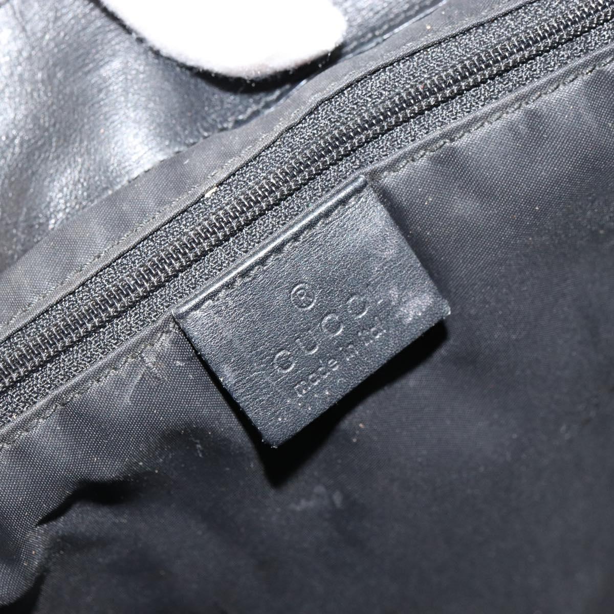 GUCCI GG Canvas Backpack Nylon Black Silver 003 0246 Auth 176569A