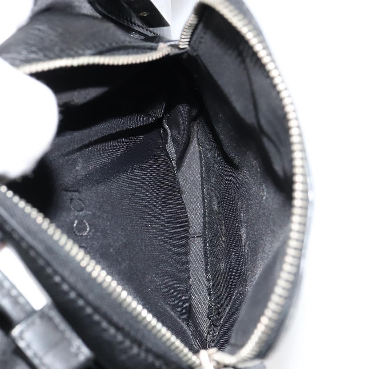 GUCCI GG Canvas Backpack Nylon Black Silver 003 0246 Auth 176569A