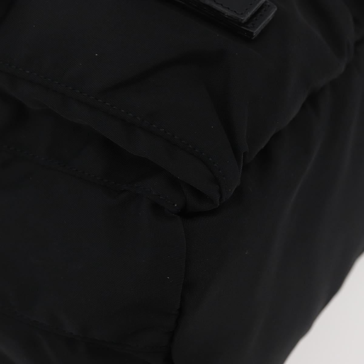 PRADA Backpack Nylon Black Silver Auth 176615A