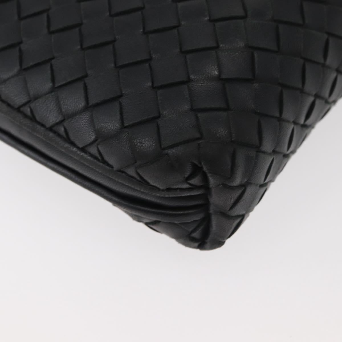 BOTTEGA VENETA INTRECCIATO Shoulder Bag Leather Black 245354 Auth 176616