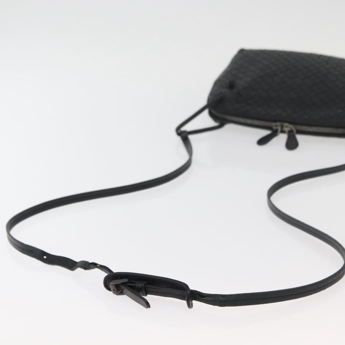 BOTTEGA VENETA INTRECCIATO Shoulder Bag Leather Black 245354 Auth 176616