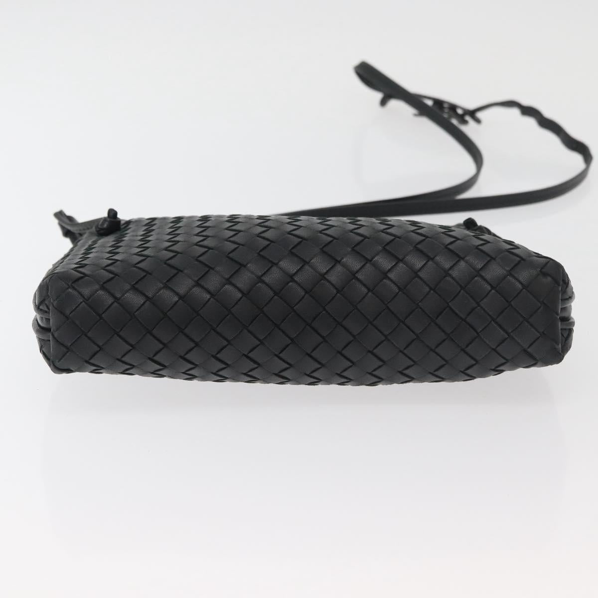 BOTTEGA VENETA INTRECCIATO Shoulder Bag Leather Black 245354 Auth 176616