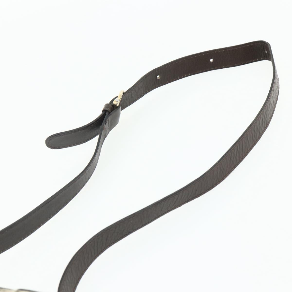 CELINE C Sulky Shoulder Bag Canvas Beige Gold Auth 176618