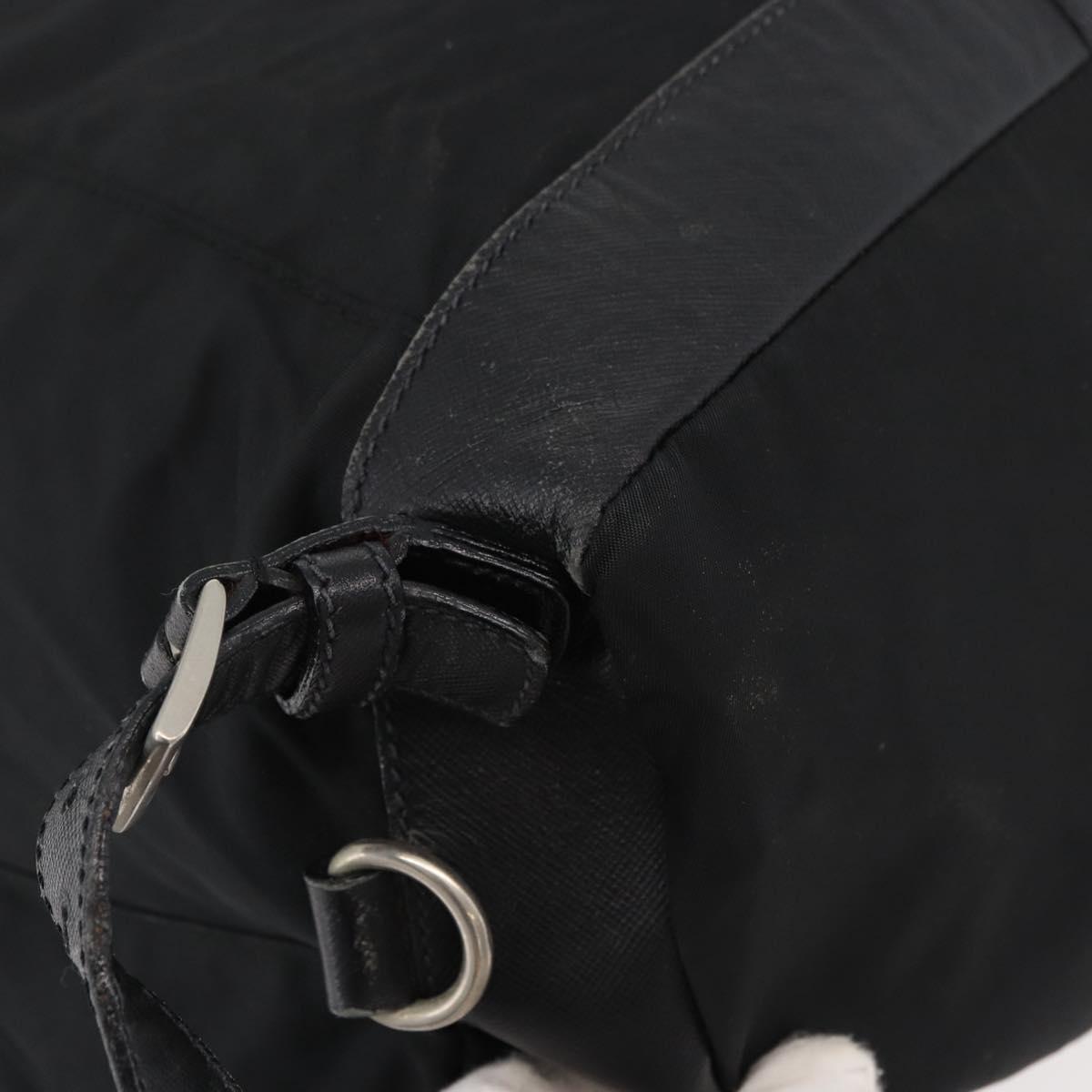 PRADA Backpack Nylon Black Silver Auth 176629