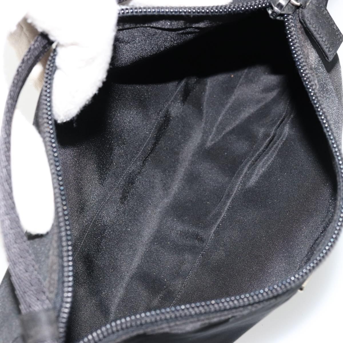 PRADA Accessory Pouch Nylon Black Silver Auth 176631A