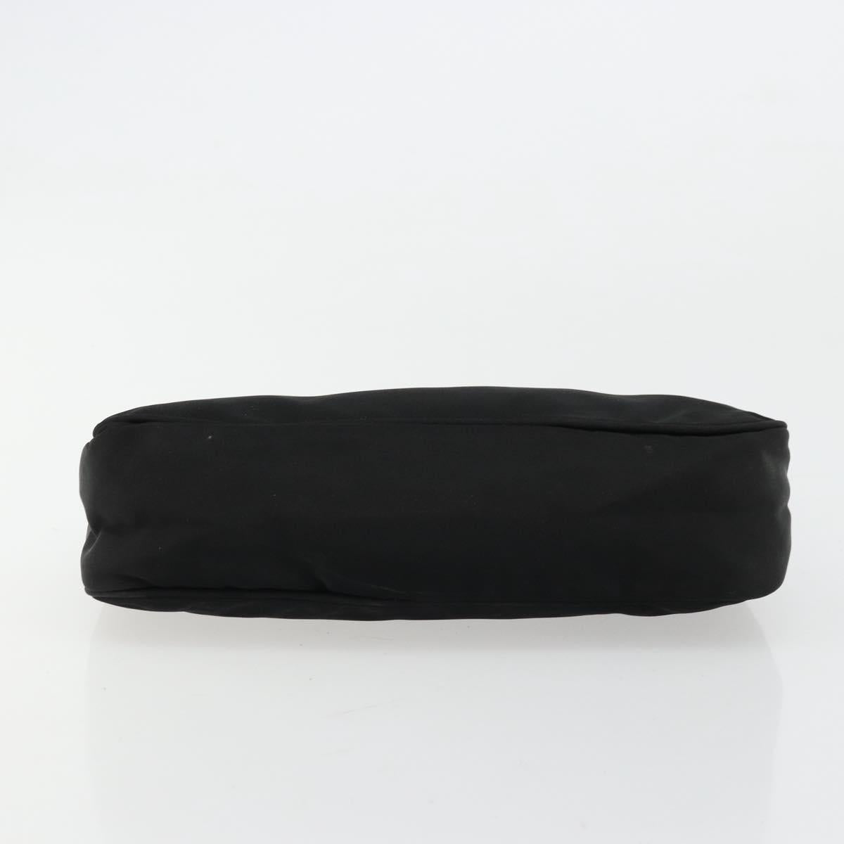 PRADA Accessory Pouch Nylon Black Silver Auth 176631A