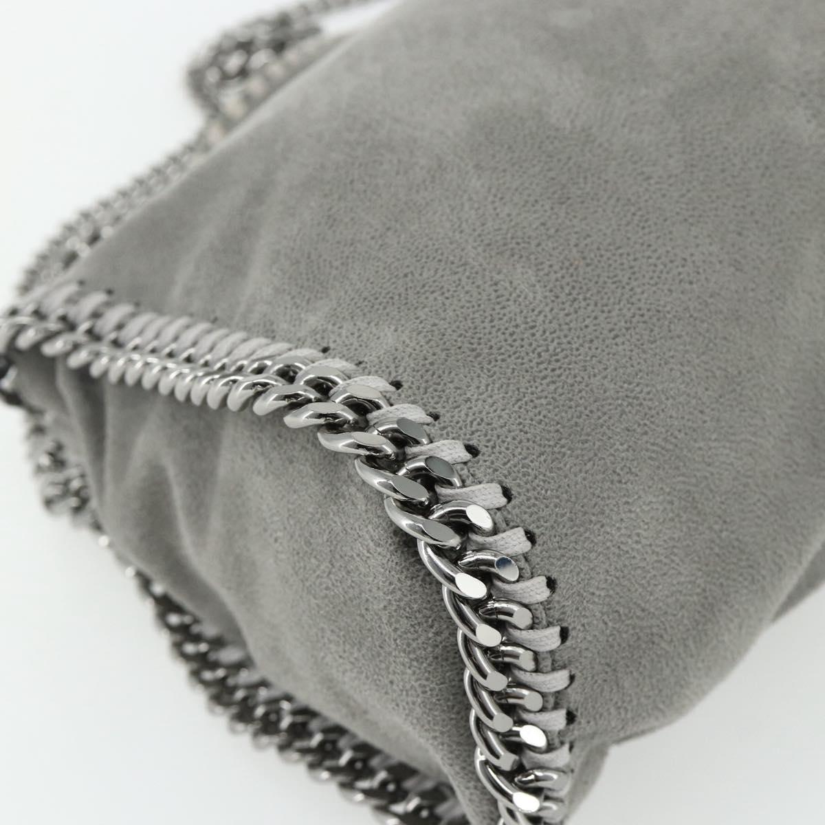 Stella MacCartney Chain Falabella Bag polyester 2way Gray 371223 Auth 176634A