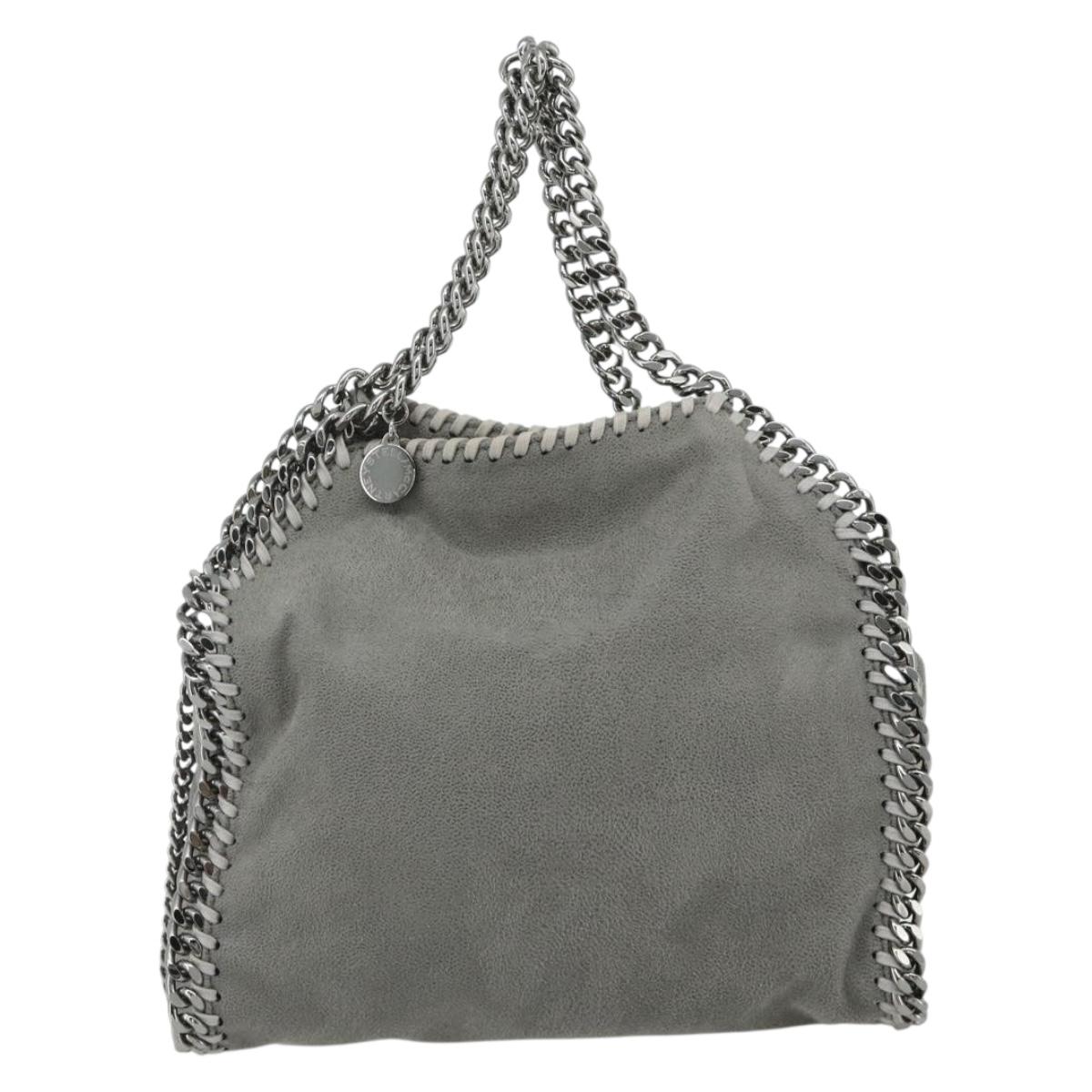 Stella MacCartney Chain Falabella Bag polyester 2way Gray 371223 Auth 176634A