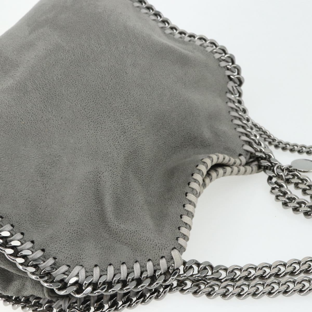 Stella MacCartney Chain Falabella Bag polyester 2way Gray 371223 Auth 176634A