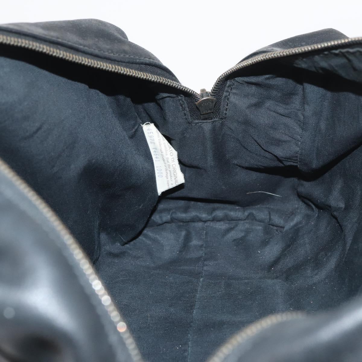 BOTTEGA VENETA Clutch Bag Leather Black Auth 176641