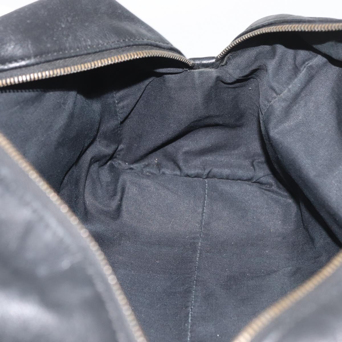 BOTTEGA VENETA Clutch Bag Leather Black Auth 176641