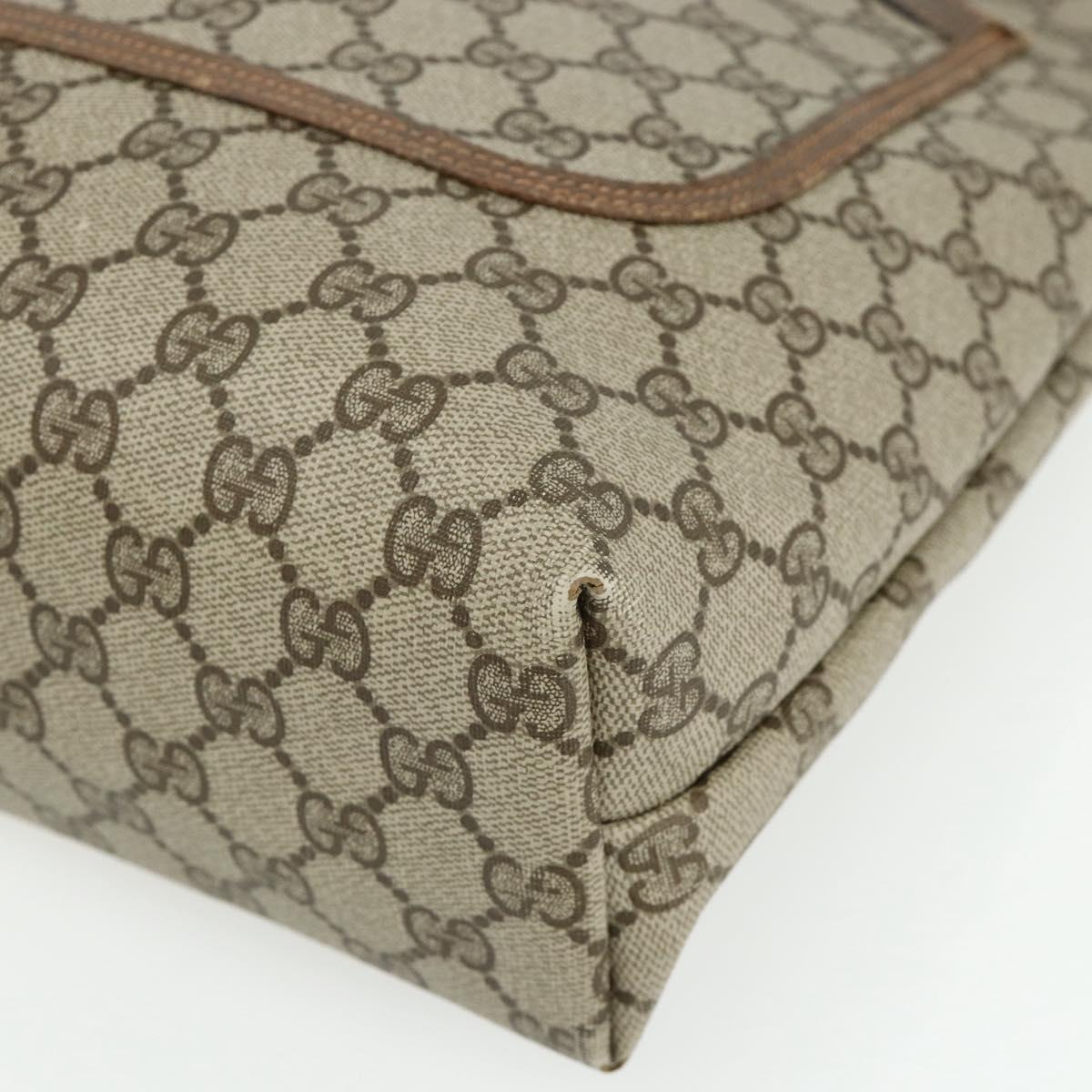 GUCCI GG Supreme Web Sherry Line Tote Bag PVC Beige Red 39 02 003 Auth 176643