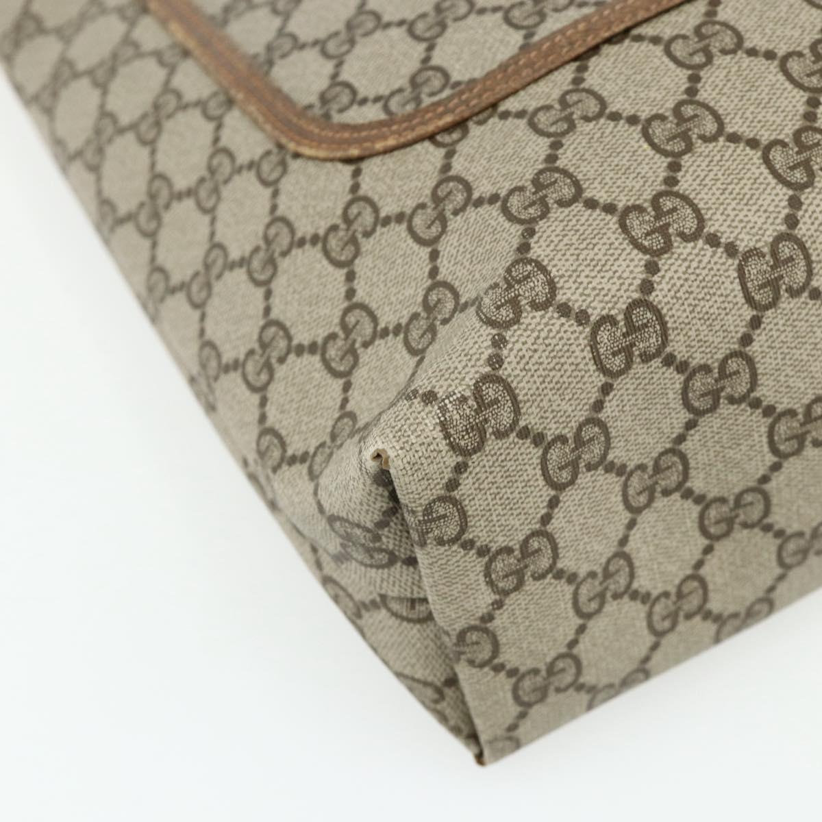 GUCCI GG Supreme Web Sherry Line Tote Bag PVC Beige Red 39 02 003 Auth 176643