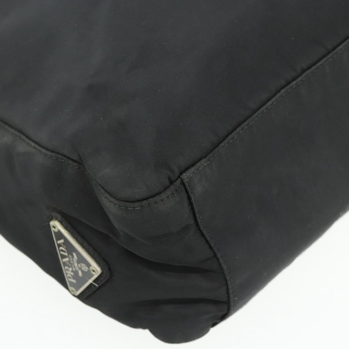 PRADA Tote Bag Nylon Black Auth 176646