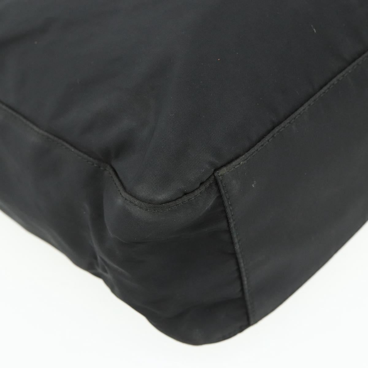 PRADA Tote Bag Nylon Black Auth 176646